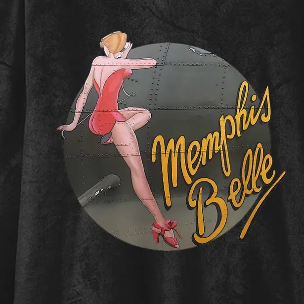 Pin Up Girl WWII B17 Flying Fortress Memphis Belle Hooded Wearable Blanket