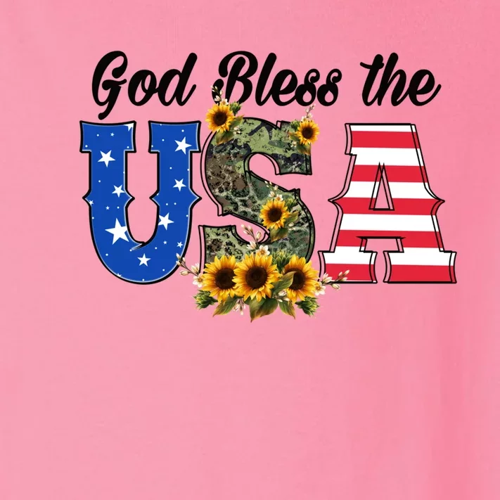 Patriotic Usa Gift Great Gift God Bless America Great Gift Toddler Long Sleeve Shirt