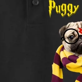 Puggy Potter Funny Parody Movie Dry Zone Grid Performance Polo