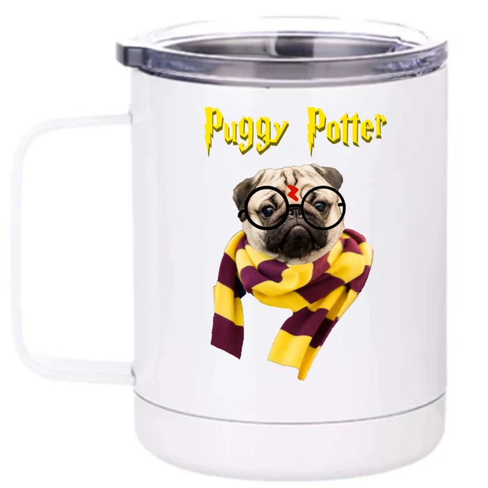 Puggy Potter Funny Parody Movie Front & Back 12oz Stainless Steel Tumbler Cup