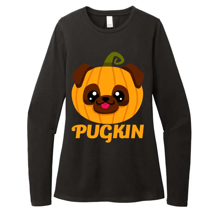 Pugkin Pumpkin Pug Womens CVC Long Sleeve Shirt