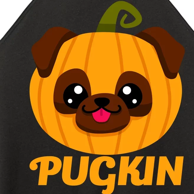 Pugkin Pumpkin Pug Women’s Perfect Tri Rocker Tank