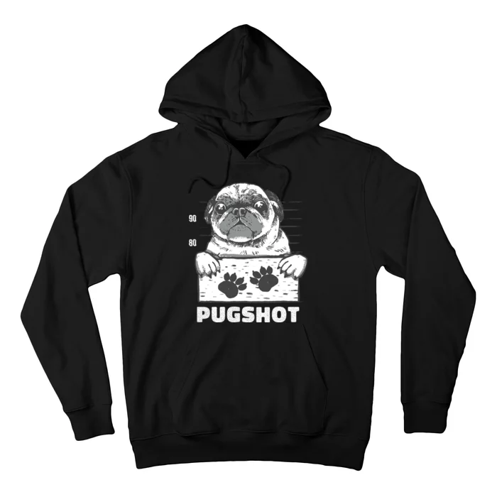 Pugshot Jail Prison Funny Pug Hoodie