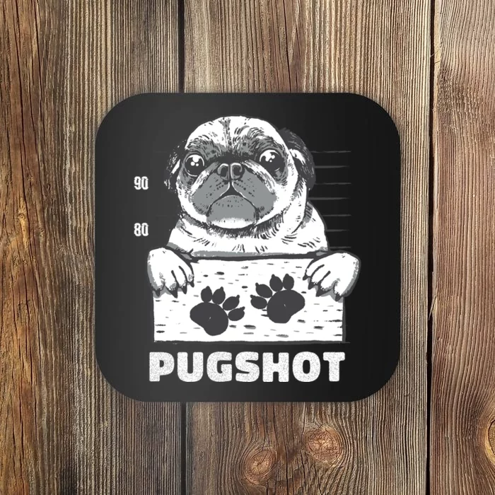 Pugshot Jail Prison Funny Pug Coaster