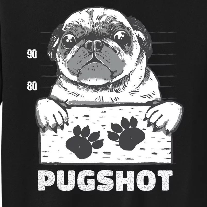 Pugshot Jail Prison Funny Pug Tall Sweatshirt