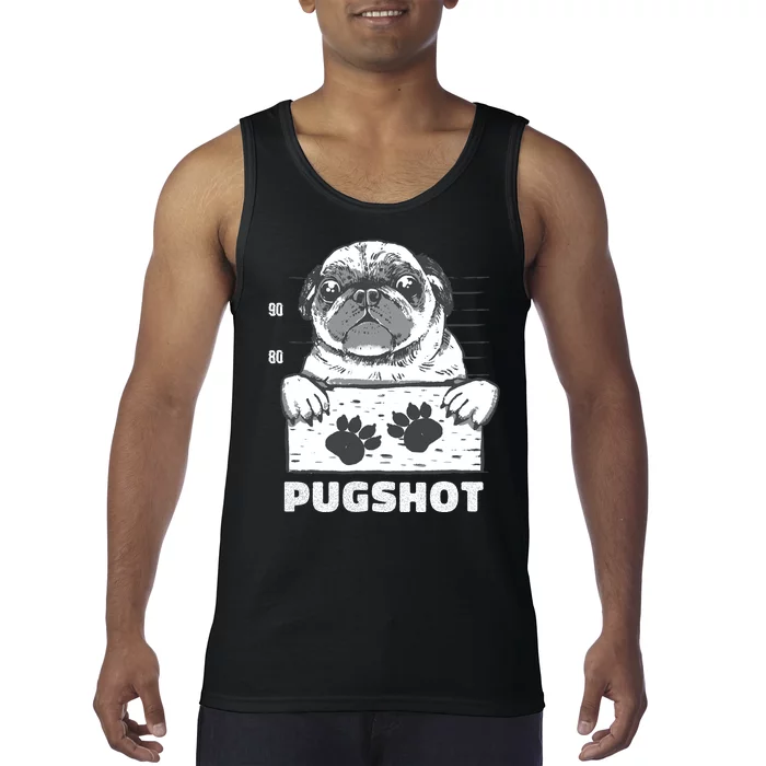 Pugshot Jail Prison Funny Pug Tank Top