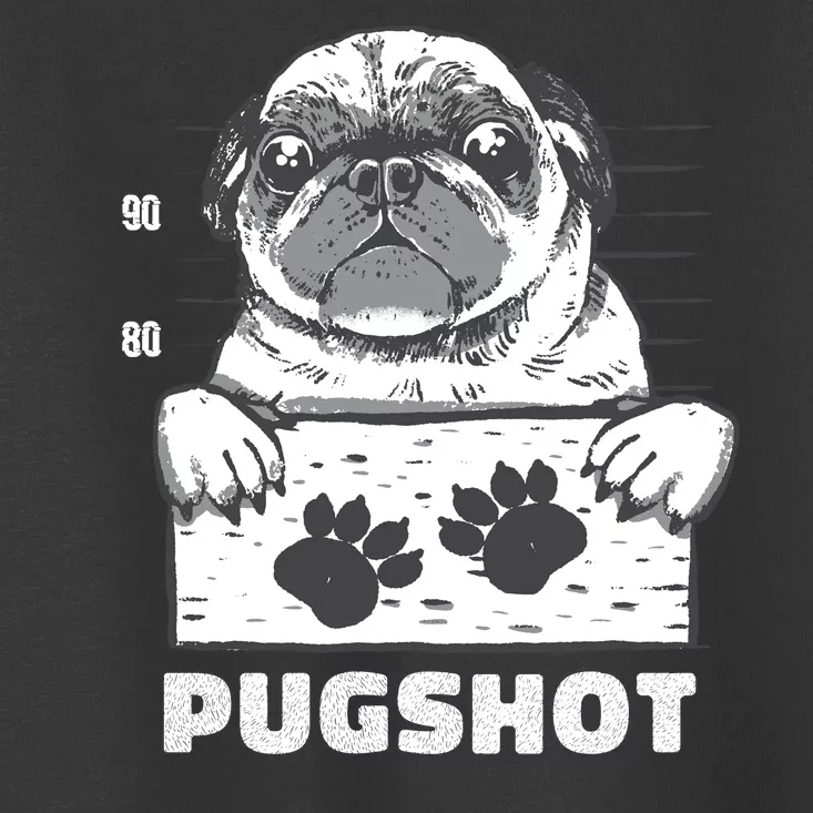 Pugshot Jail Prison Funny Pug Toddler T-Shirt