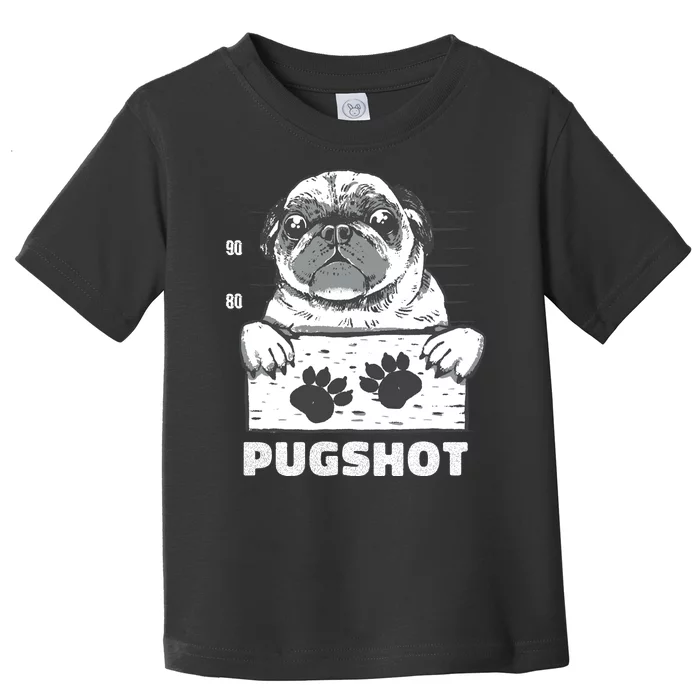 Pugshot Jail Prison Funny Pug Toddler T-Shirt