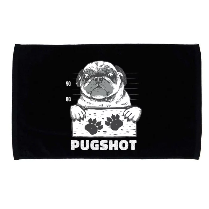 Pugshot Jail Prison Funny Pug Microfiber Hand Towel