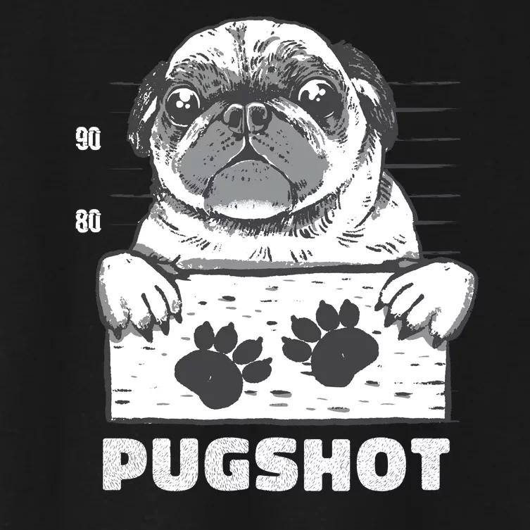 Pugshot Jail Prison Funny Pug Women's Crop Top Tee