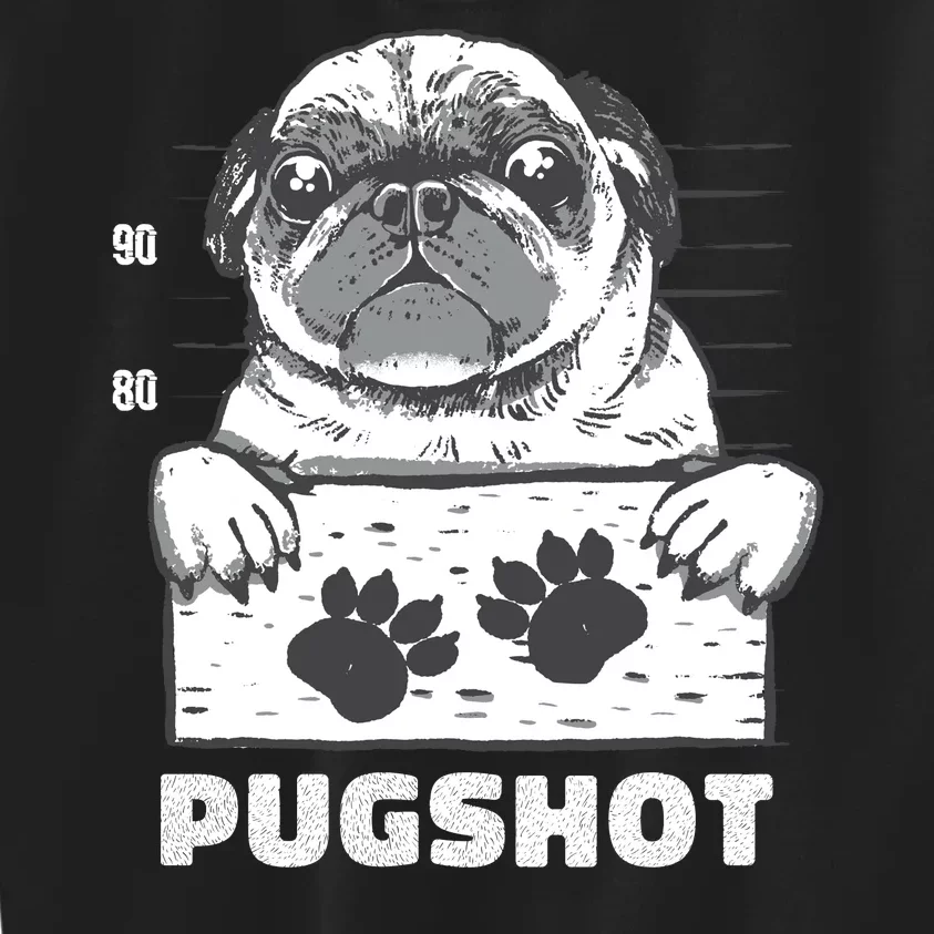 Pugshot Jail Prison Funny Pug Kids Sweatshirt