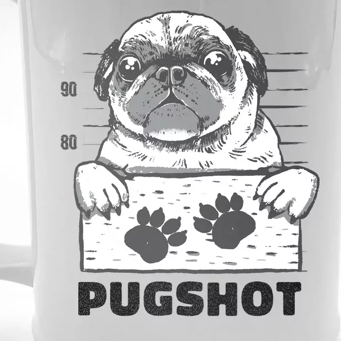 Pugshot Jail Prison Funny Pug Front & Back Beer Stein