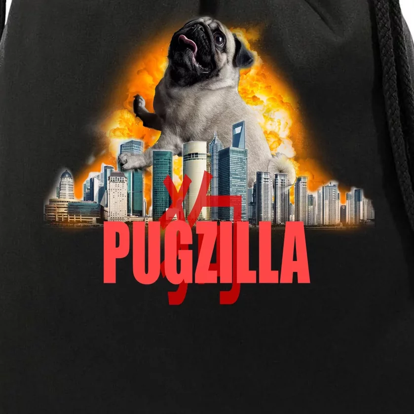 Pugzilla Funny Pug Drawstring Bag