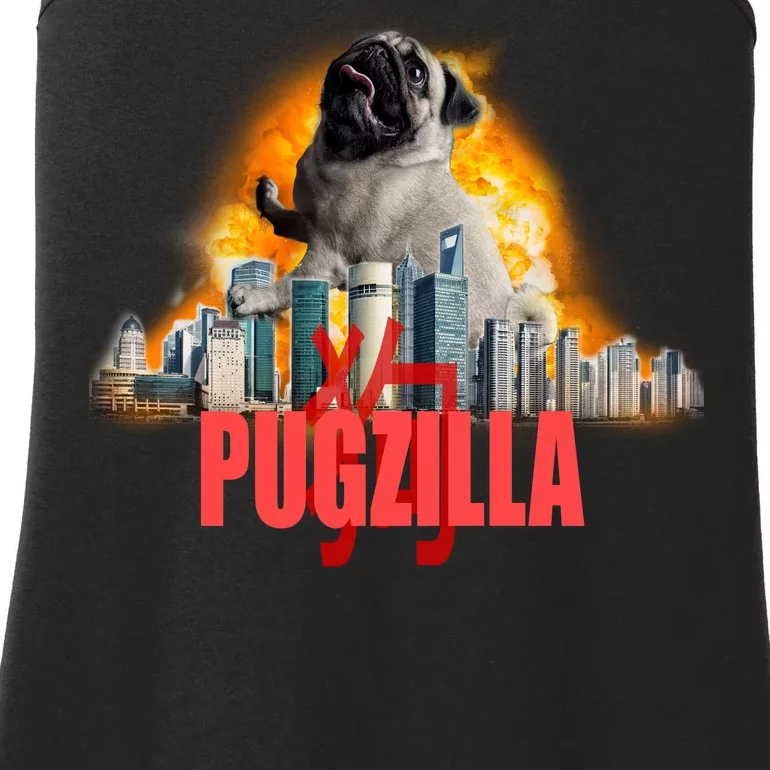 Pugzilla Funny Pug Ladies Essential Tank