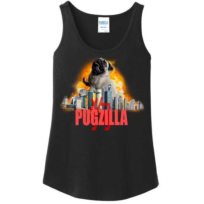 Pugzilla Funny Pug Ladies Essential Tank