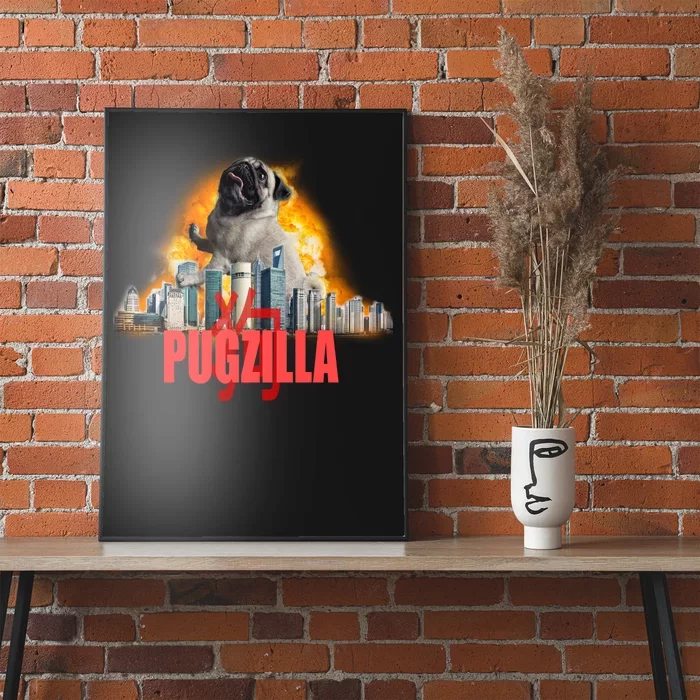 Pugzilla Funny Pug Poster