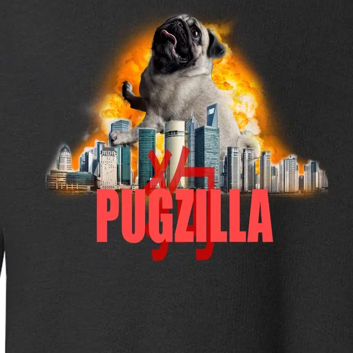 Pugzilla Funny Pug Toddler Sweatshirt