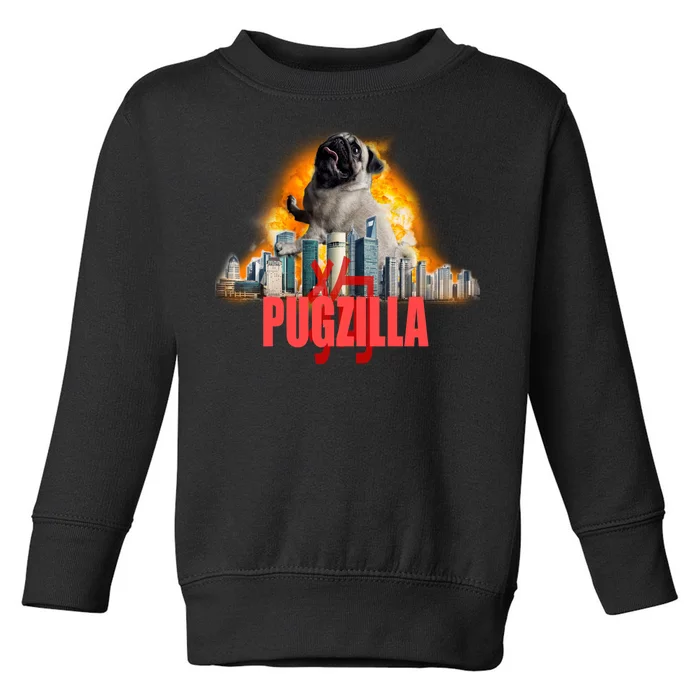 Pugzilla Funny Pug Toddler Sweatshirt