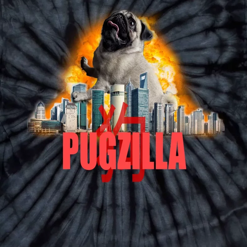 Pugzilla Funny Pug Tie-Dye T-Shirt