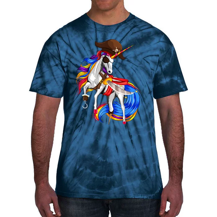 Pirate Unicorn Halloween Costume Family Kids Tie-Dye T-Shirt