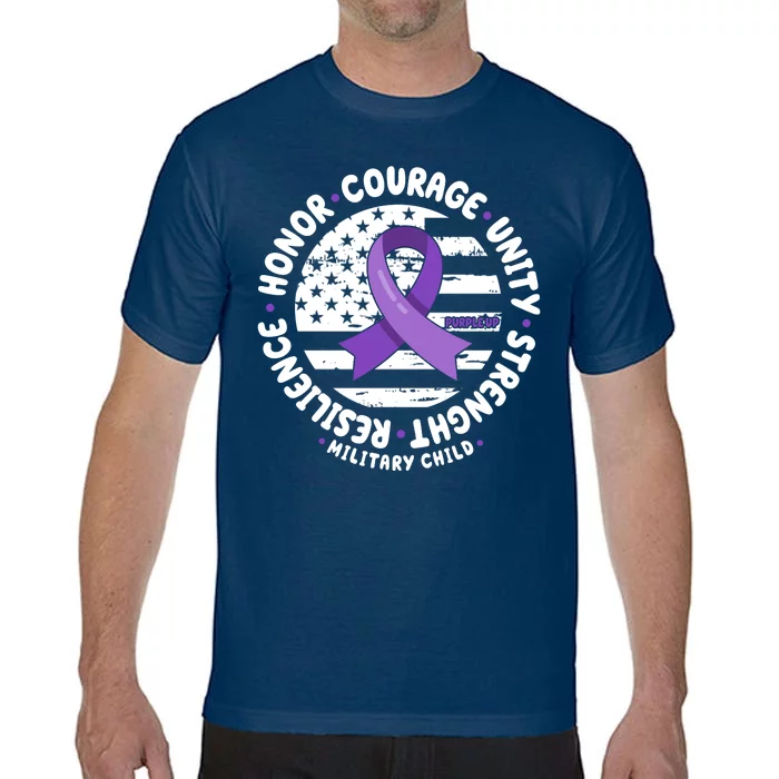 Purple Up Honor Unity Military Quote Ribbon Usa Comfort Colors T-Shirt