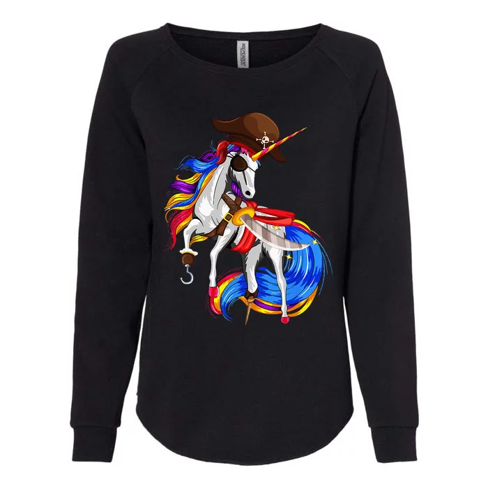 Pirate Unicorn Halloween Costume Family Womens California Wash Sweatshirt