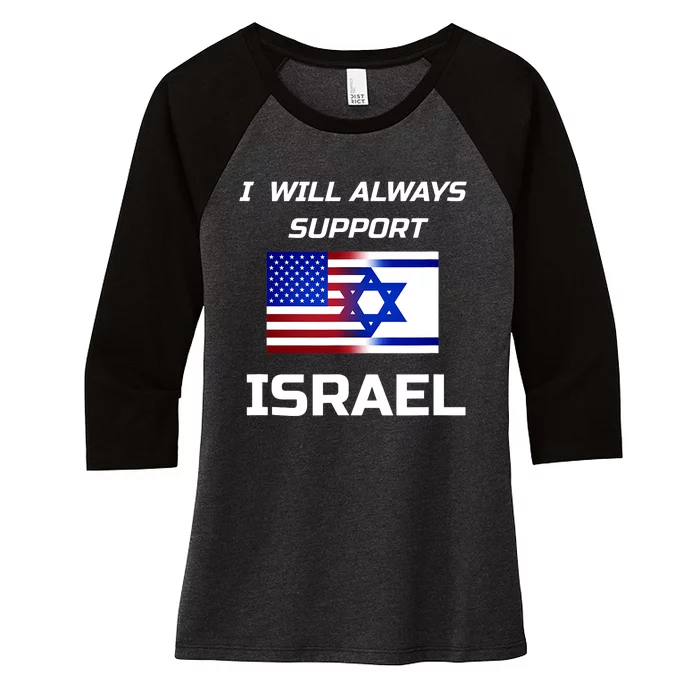 Patriotic Usa Israel American Flag To Support Israel Women's Tri-Blend 3/4-Sleeve Raglan Shirt