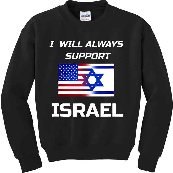 Patriotic Usa Israel American Flag To Support Israel Kids Sweatshirt