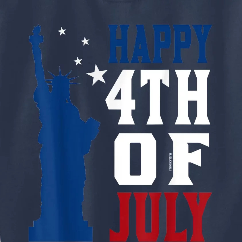 Patriotic USA July 4th Happy 4th Of July Kids Sweatshirt