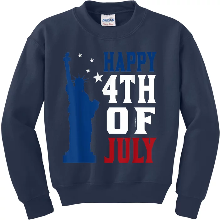 Patriotic USA July 4th Happy 4th Of July Kids Sweatshirt