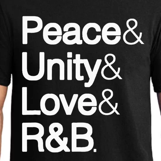 Peace Unity Love & R&B Rnb Soul Music Lovers Pajama Set