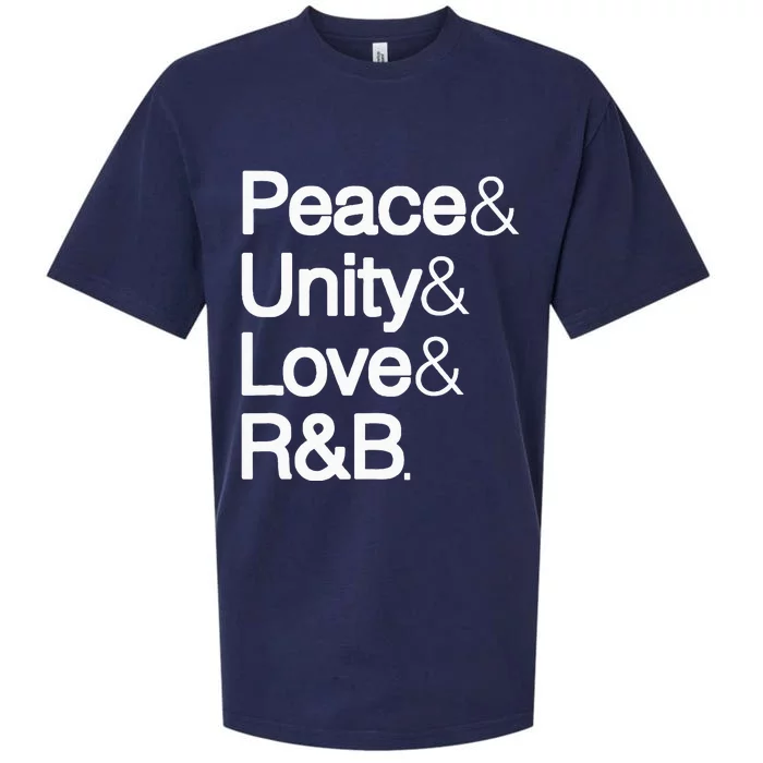 Peace Unity Love & R&B Rnb Soul Music Lovers Sueded Cloud Jersey T-Shirt