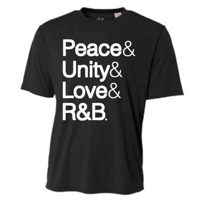 Peace Unity Love & R&B RnB Soul Music Lovers Cooling Performance Crew T-Shirt