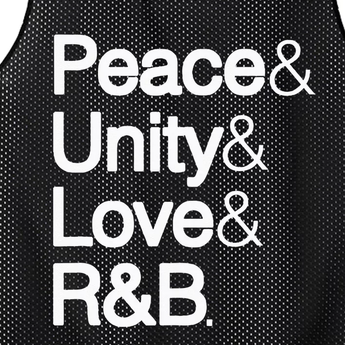 Peace Unity Love & R&B RnB Soul Music Lovers Mesh Reversible Basketball Jersey Tank