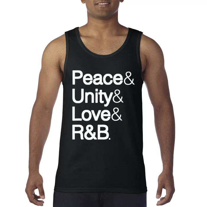 Peace Unity Love & R&B RnB Soul Music Lovers Tank Top