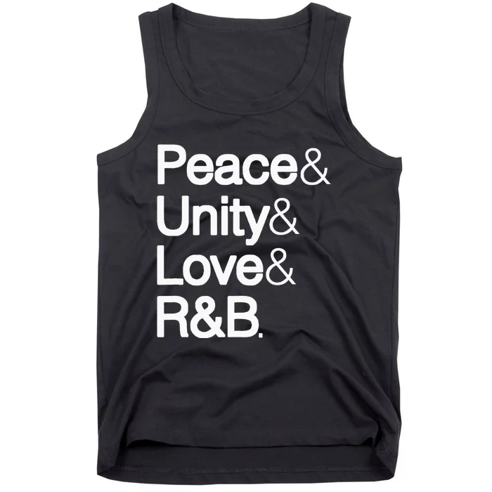 Peace Unity Love & R&B RnB Soul Music Lovers Tank Top