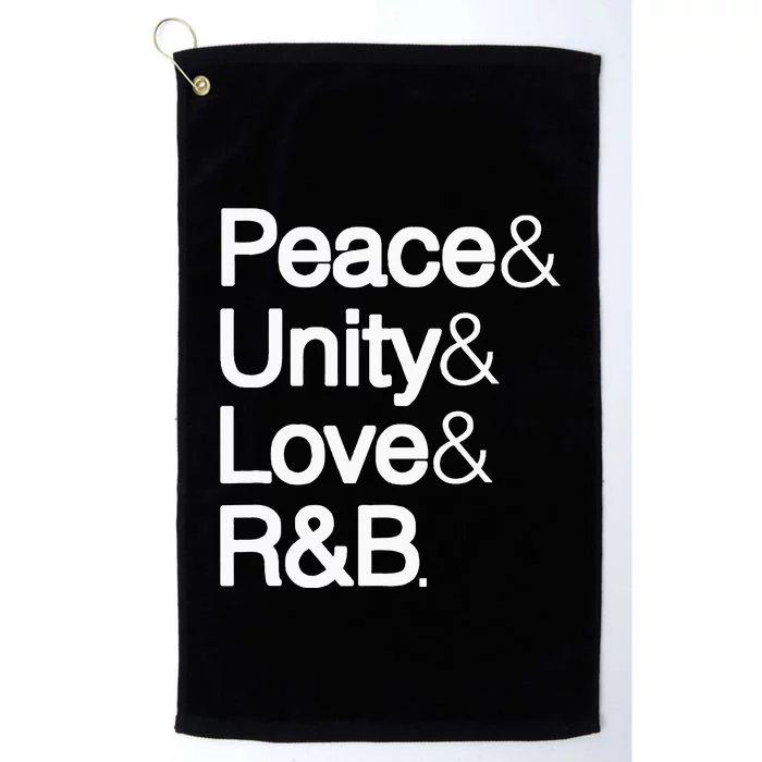 Peace Unity Love & R&B RnB Soul Music Lovers Platinum Collection Golf Towel