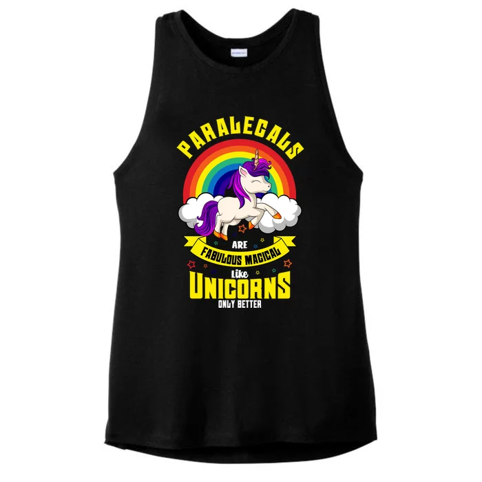 Paralegal Unicorn Law Attorney Legal Assistant Litigator Gift Ladies Tri-Blend Wicking Tank