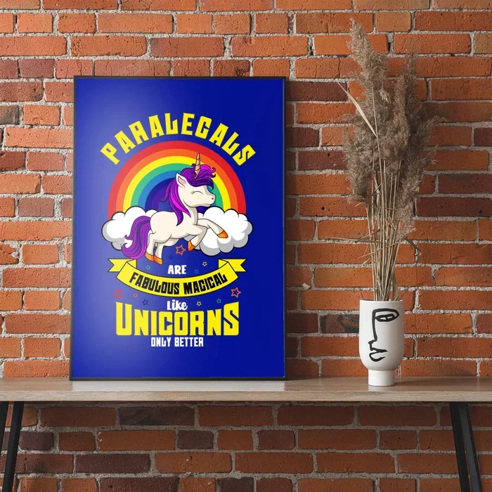 Paralegal Unicorn Law Attorney Legal Assistant Litigator Gift Poster