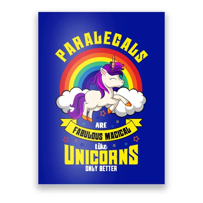 Paralegal Unicorn Law Attorney Legal Assistant Litigator Gift Poster