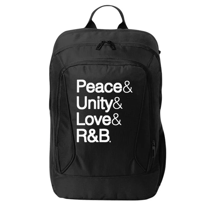 Peace Unity Love & R&B RnB Soul Music Lovers City Backpack