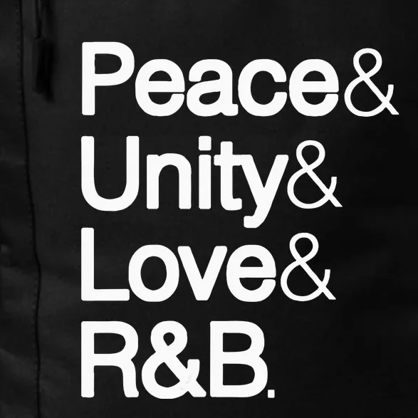 Peace Unity Love & R&B RnB Soul Music Lovers Daily Commute Backpack