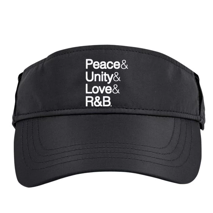 Peace Unity Love & R&B RnB Soul Music Lovers Adult Drive Performance Visor