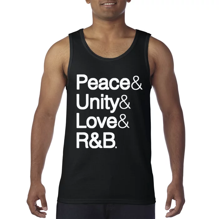 Peace Unity Love & R&B RnB Soul Music Lovers Tank Top