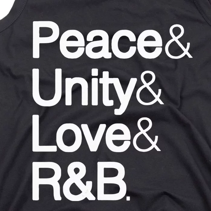 Peace Unity Love & R&B RnB Soul Music Lovers Tank Top