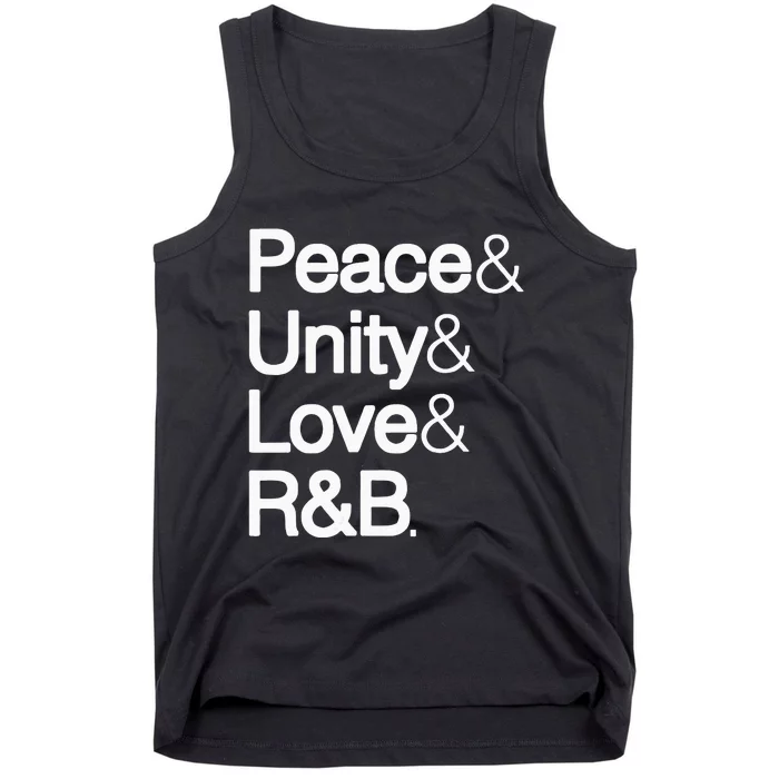 Peace Unity Love & R&B RnB Soul Music Lovers Tank Top