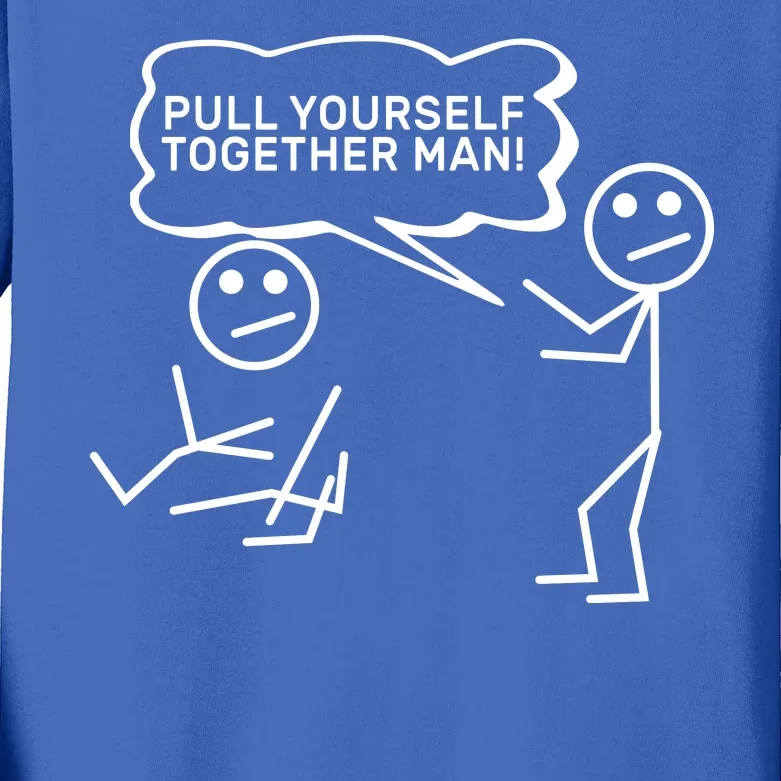 Pull Yourself Together Man Kids Long Sleeve Shirt