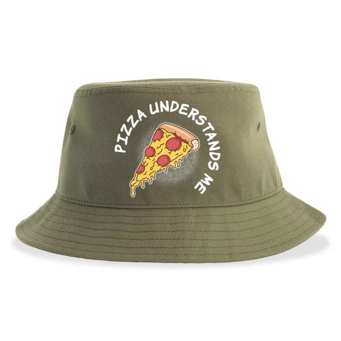 Pizza Understands Me Fast Food Lover Gift Sustainable Bucket Hat