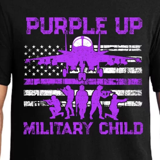 Purple Up Military Military Month Us Flag Gift Pajama Set