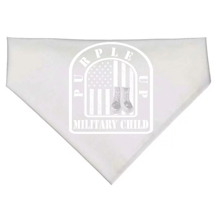 Purple Up Military April Month Of The Military Gift USA-Made Doggie Bandana